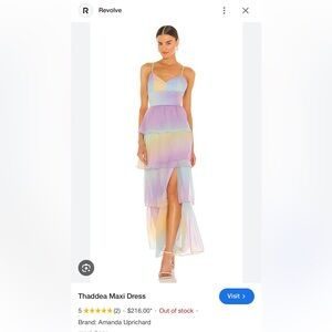 Amanda Uprichard rainbow dress NWT